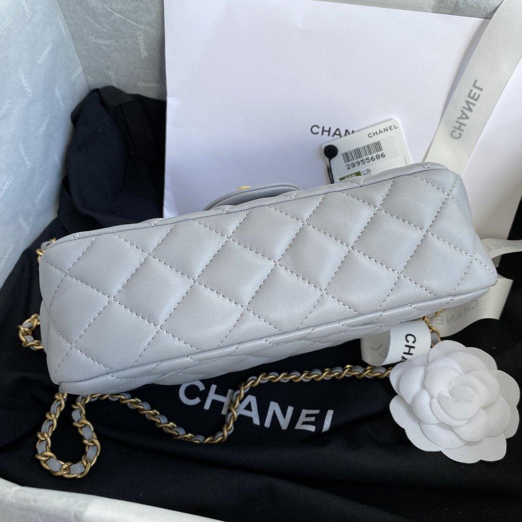 Chanel Pearl Crush Mini Flap Bag Gray